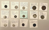 FRANCE LOT OF 14 MEDIEVAL COINS most are silver. (22 373)