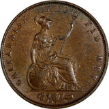 GREAT BRITAIN Victoria (1837-1901) Copper 1853 Half 1/2 Penny Luster KM726/787
