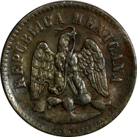 Mexico SECOND REPUBLIC Copper 1892 Mo 1 Centavo Mexico City Mint KM# 391.6