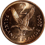 Falkland Islands Elizabeth II 2004 2 Pence GEM BU KM# 131 RANDOM PICK (1 Coin)
