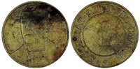 COSTA RICA Token  Sociedad Alvarado Chacon 1 Real 26mm Rulau CR 48  (20 782)