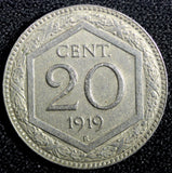 Italy Vittorio Emanuele III Copper-nickel 1919 R 20 Centesimi  KM# 58 (23 720)