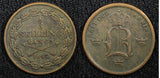 Sweden Oscar I Copper 1847 1/3 Skilling Mintage-783,000 XF Toned KM# 657 (517)