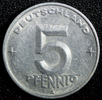 Germany - Democratic Republic (DDR) Aluminum 1950 A 5 Pfennig KM# 2 (23 704)