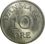Denmark Frederik IX 1955 NS 10 Øre Last Year Type UNC KM# 841.1  (23 335)