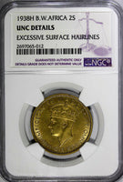 British West Africa George VI 1938-H 2 Shillings NGC UNC DETAILS KM# 24 (012)