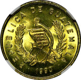 Guatemala Bartolomé de las Cas 1990 1 Centavo NGC MS66 TOP GRADED KM# 275.3 (33)