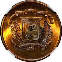 Dominican Republic Bronze 1979 1 Centavo NGC MS64 RB KM# 48 (012)