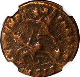 Roman Constantius II AD 337-361 BI Half Centenionalis /Soldier Horseman NGC (78)