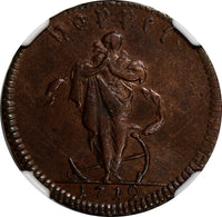 Sweden Carl XII Copper 1719 Daler HOPE-INVERTED HEART NGC AU DETAILS KM# 369 (3)