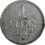 Germany Aluminium 1 Liter Beer Token J. Pschorrbräu München (1920's) 23,5mm (71)