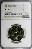 Haiti 2013 5 Gourdes Haitian statesmen NGC MS66 Heptagon TOP GRADED KM# 156 (07)