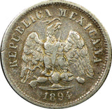 Mexico SECOND REPUBLIC Silver 1894 Zs Z 10 Centavos Zacatecas KM#403.10 (382)