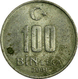 Turkey Mustafa Kemal Atatürk 2001 100000 Lira 1st Year for Type KM# 1106(18 041)