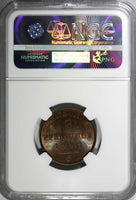 German States PRUSSIA Wilhelm I Copper 1868 C 3 Pfennig NGC MS63 RB KM# 482(110)