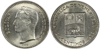 Venezuela BOLÍVAR Nickel 1965 25 Centimos Y# 40 (261)