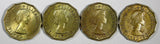Great Britain Elizabeth II LOT OF 4 COINS 1964 3 Pence KM# 900 (20 272)