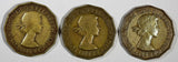 Great Britain Elizabeth II LOT OF 2 COINS 1954 3 Pence KM# 900 (20 266)