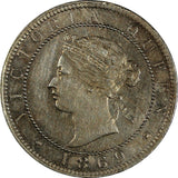 Jamaica Victoria Copper-Nickel 1869 Penny Mintage-144,000 aUNC KM# 17 (19 288)
