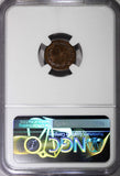 Italy Vittorio Emanuele III 1903 R 1 Centesimo NGC MS64 BN  KM# 35 (001)