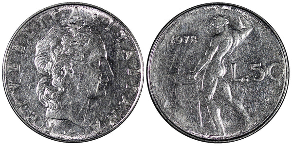 Italy Stainless Steel 1978 50 Lire 24.8 mm KM# 95.1 (21 624)