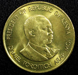 KENYA Daniel Toroitich Arap Moi Nickel-Brass 1991 10 Cents UNC KM# 18  (24 131)