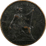 Great Britain Victoria Bronze 1901 Farthing Last Year Type  KM# 788.2 (20 596)
