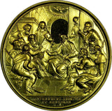 PAPAL STATES Pius IX (1846-1878) Bronze Medal  year XXV (1870) UNC RARE 43mm (7)
