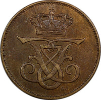 Denmark Frederik VIII Bronze 1912 VBP; GJ  2 Ore Choice XF KM# 805