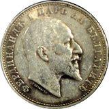 Bulgaria Ferdinand I Silver 1910 1 Lev Toned KM# 28 (22 286)
