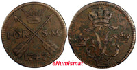 Sweden Frederick I Copper 1747 1 Ore, S.M.   KM# 416.1  (6407)