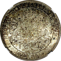 SWEDEN Silver Jubilee Oscar II 1897 EB 2 Kronor NGC MS65 KM# 762 (058)