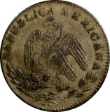 MEXICO Silver 1846/4 Go PM 1/2 Real Guanajuato Mint OVERDATE KM# 370.7
