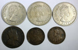 Hong Kong Silver Copper LOT OF 10 COINS 1902-1972 (18 417)
