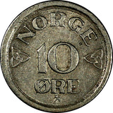 Norway Haakon VII Copper-Nickel 1957 10 Ore KM# 396 (19 204)