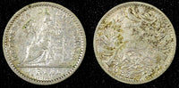 GUATEMALA Silver 1897 1/2 Real Justice Toning KM# 165 (22 813)
