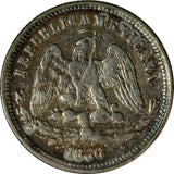 Mexico SECOND REP.Silver 1886/9 Pi  C 25 Centavos San Luis Potosi XF+ KM# 406.8