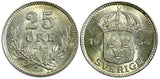 Sweden Gustaf V Silver 1934 G  25 Öre UNC  KM# 785 (22 051)