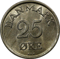 Denmark Frederik IX 1954 25 Ore KM# 842.1