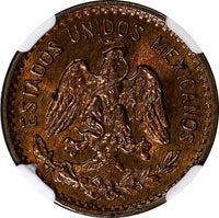 Mexico ESTADOS UNIDOS MEXICANOS Bronze 1929 Mo 1 Centavo NGC MS62 RB KM# 415 (7)