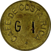 COSTA RICA  Bronze Cafe De Costa Rica Token ALMAGEN GAMBOA.1 Gajuela "GI" 25mm