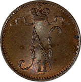 Finland Nicholas II Copper 1900 1 Penni UNC KM# 13 (432)