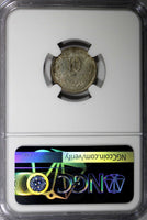 Mexico SECOND REPUBLIC Silver 1884 MO M 10 Centavos NGC MS64 NICE TONED KM#403.7