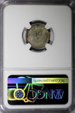 Mexico SECOND REPUBLIC Silver 1884 MO M 10 Centavos NGC MS64 NICE TONED KM#403.7