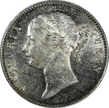 India-British Victoria Silver 1840 1 Rupee 30.5 mm aUNC KM# 458.(19 701)