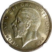 Great Britain George V Silver 1936 1/2 Crown NGC UNC DETAILS LAST YEAR KM835 (9)