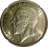 Great Britain George V Silver 1936 1/2 Crown NGC UNC DETAILS LAST YEAR KM835 (9)
