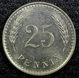 FINLAND Copper-Nickel 1936 S 25 Penniä BU Coin KM# 25 (23 025)