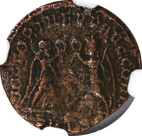 Roman Empire CONSTANS AD 337-350 AE4 BI NUMMUS (FOLLIS) /Two victories NGC (223)