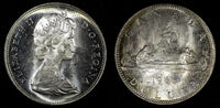 CANADA Elizabeth II Silver 1966 $1.00 Dollar  UNC KM# 64.1 (22 780)